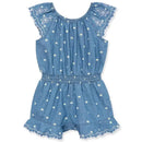 Little Me - Baby Girl Chambray Woven Romper Image 1
