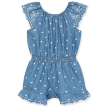 Little Me - Baby Girl Chambray Woven Romper Image 1