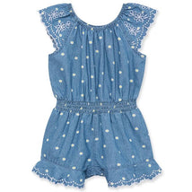 Little Me - Baby Girl Chambray Woven Romper Image 1