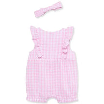 Little Me - Baby Girl Gingham Romper & Headband Image 2