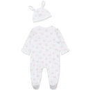 Little Me - Baby Girl Pink Bunny Footie & Hat Image 2