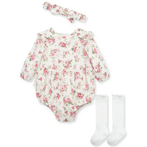 Little Me - Baby Girl Roses Romper Set Image 1