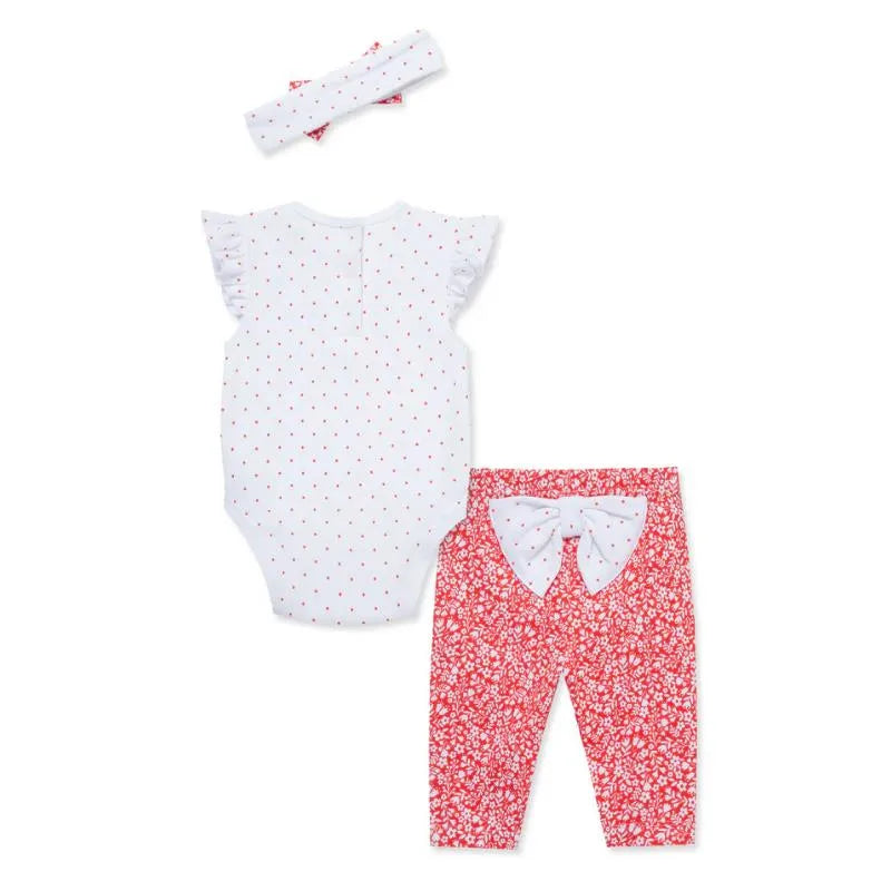 Little Me - Baby Girl Strawberry Bodysuit & Pant Set Image 3