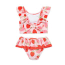 Little Me - Baby Girl Strawberry Swimsuit, Rose Image 3