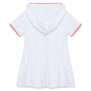 Little Me - Baby Girl Zip Swim Cover Up, White  Image 2