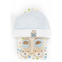 Little Me Bear Baby Socks Booties & Baby Hat Set Image 1
