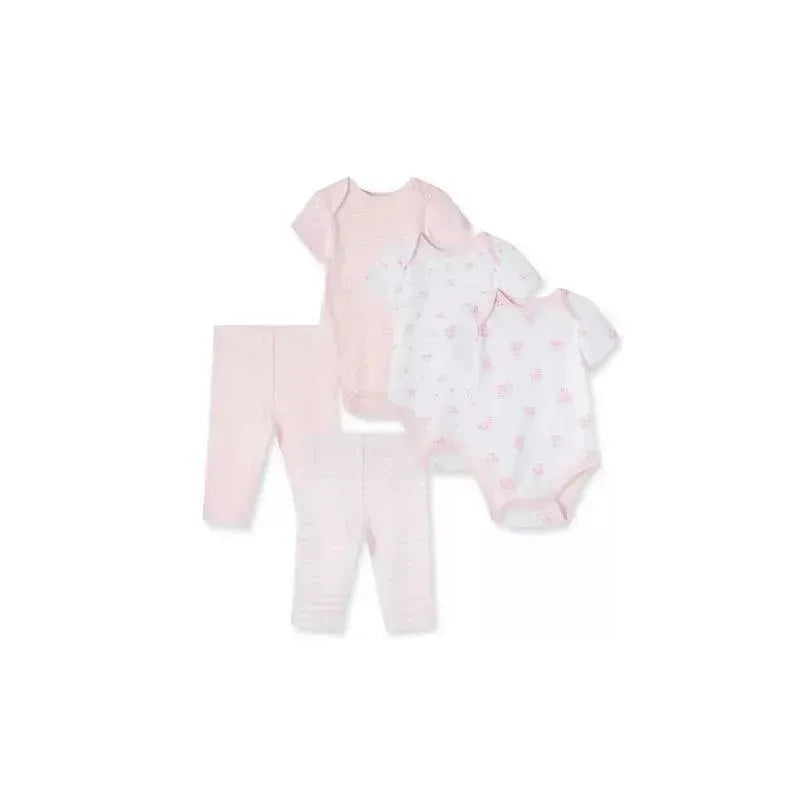 Little Me - Bodysuit Pant Set Wispy 5 Pc, Pink Image 1