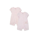 Little Me Bunnies 2Pk Rompers - Pink Image 1