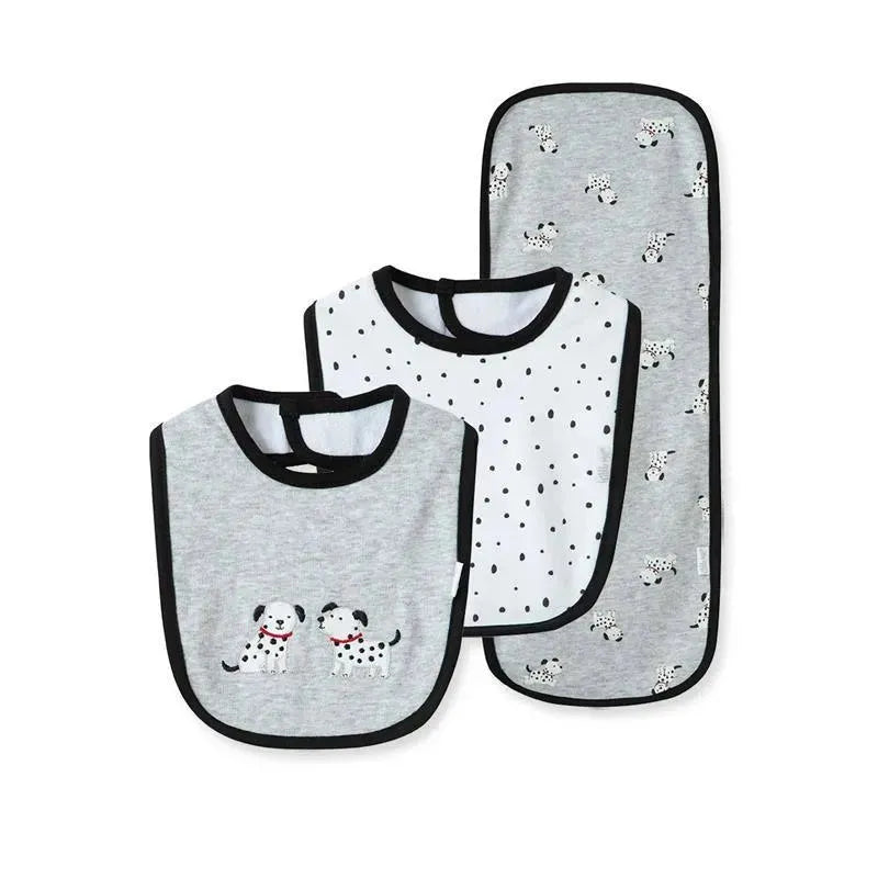 Little Me - Dalmatian Bib Burp, Gray Image 1