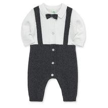 Little Me - Dressy Coverall, Grey 9M Image 1