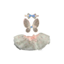 Little Me - Elly & Emmy 3 Piece Tutu Set Headband, Tutu, Wings, White/Pink, 0/12M Image 1