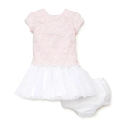 Little Me Floral Lace Dress Set - Pink Image 1