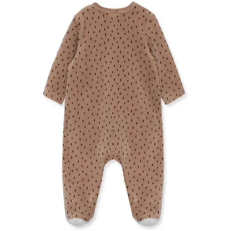 Little Me - Fuzzy Bear Footie, Brown Image 2