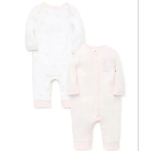 Little Me - Giraffe 2 Pack Coverall, Pink.