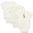 Little Me Giraffe 3-Pack Bodysuits Image 1