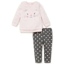 Little Me Kitty 2-Piece Legging Set Grey Heather Multi Image 1