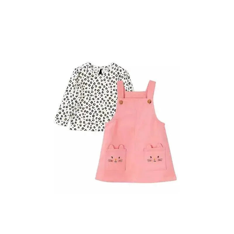 Little Me - Kitty Jumper Set, Pink Image 1