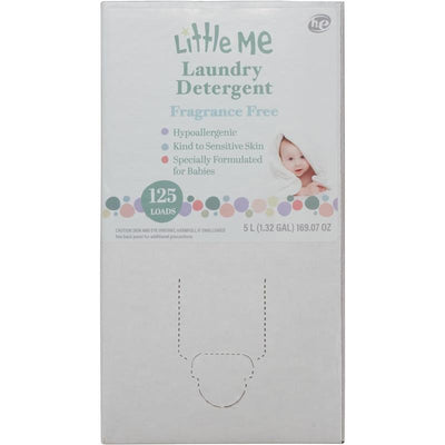 Little Me Laundry Detergent Bag In Box, fragrance-free, 5 liters, hypoallergenic, for sensitive skin, 125 loads.