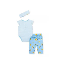 Little Me Lemons Bodysuit Pant - Blue Image 2