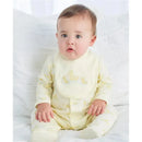 Little Me - Little Ducks Footie/Bib, Yellow Print Image 3