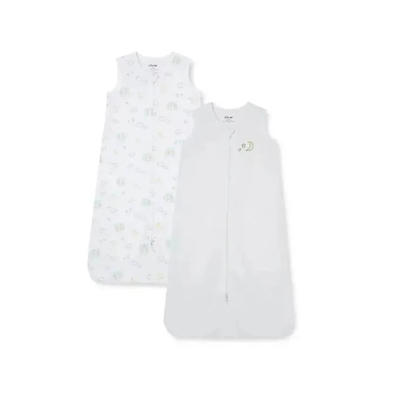 Little Me Moon 2Pk Sleep Bags - White Image 1