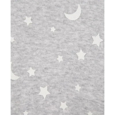 Little Me - Moon & Stars Footie, Grey Image 2