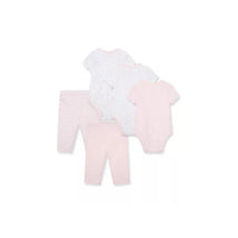 Little Me Rose 5Pc Bodysuit w/ Pants Set - Pink Image 2