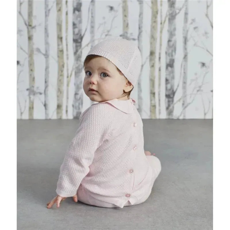Little Me - Ruffled Pink Sweater Set, Pink Image 3