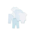 Little Me Safari 5Pc Bodysuit w/ Pants Set - Blue  Image 2