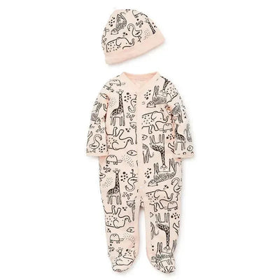 Little Me - Safari Girl Footie, Pink Image 1