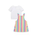 Little Me Striped Knit Jumper Set - Multi Stripe Image 2