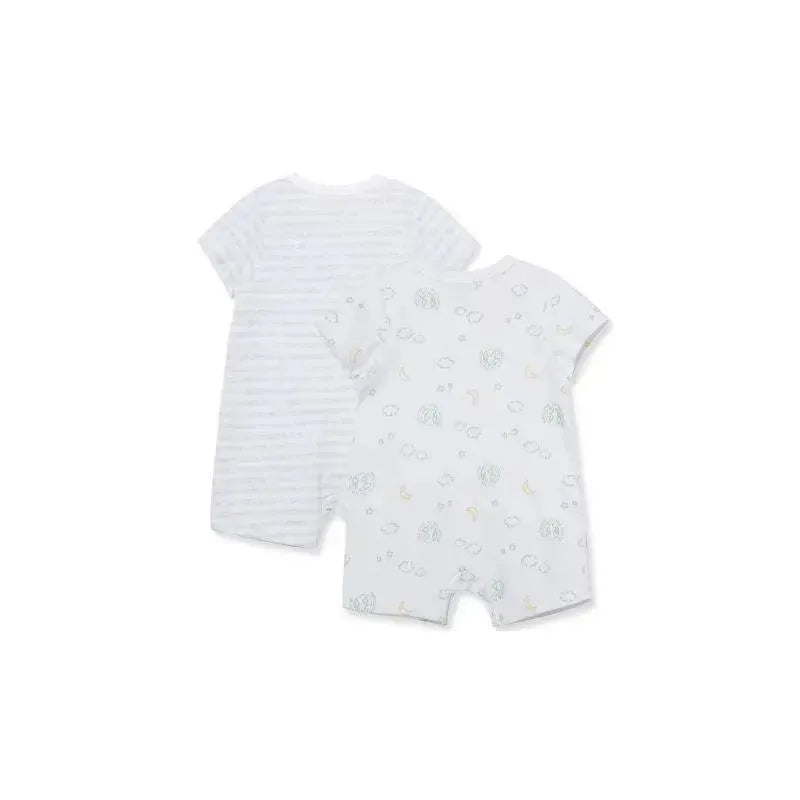 Little Me World 2Pk Rompers - White Image 2