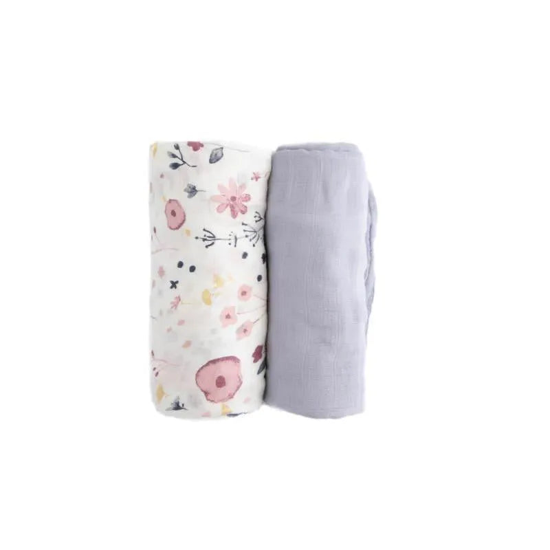 Little Unicorn - 2Pk Deluxe Muslin Swaddle, Fairy Garden 2 Image 3