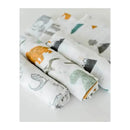 Little Unicorn 3-Pack Cotton Swaddle Set, Dino Friends Image 2