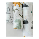 Little Unicorn 3-Pack Cotton Swaddle Set, Dino Friends Image 4