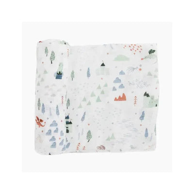 Little Unicorn - Blankets Deluxe Muslin Swaddle Single, Dragon Days Image 1