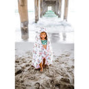 Little Unicorn - Cotton Hooded Towel & Wash Cloth, Watercolor Roses Image 6