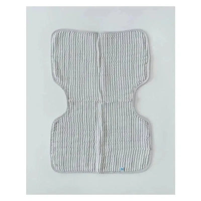 Little Unicorn - Cotton Muslin Burp Cloth, Grey Stripe Image 1