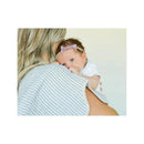 Little Unicorn - Cotton Muslin Burp Cloth, Grey Stripe Image 3