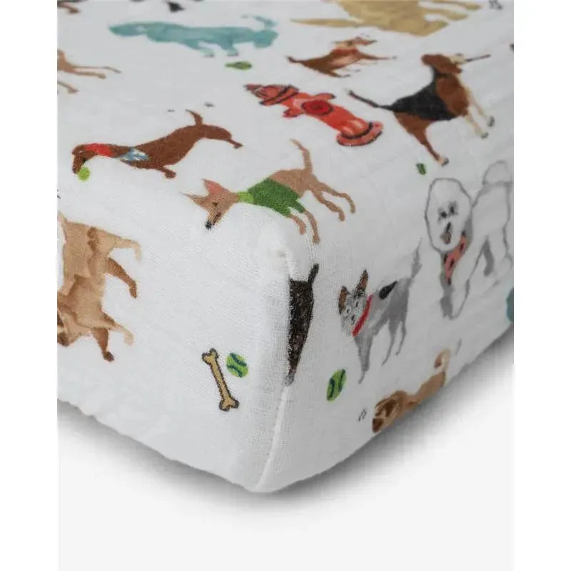 Little Unicorn Cotton Muslin Changing Pad Cover - Woof Image 3