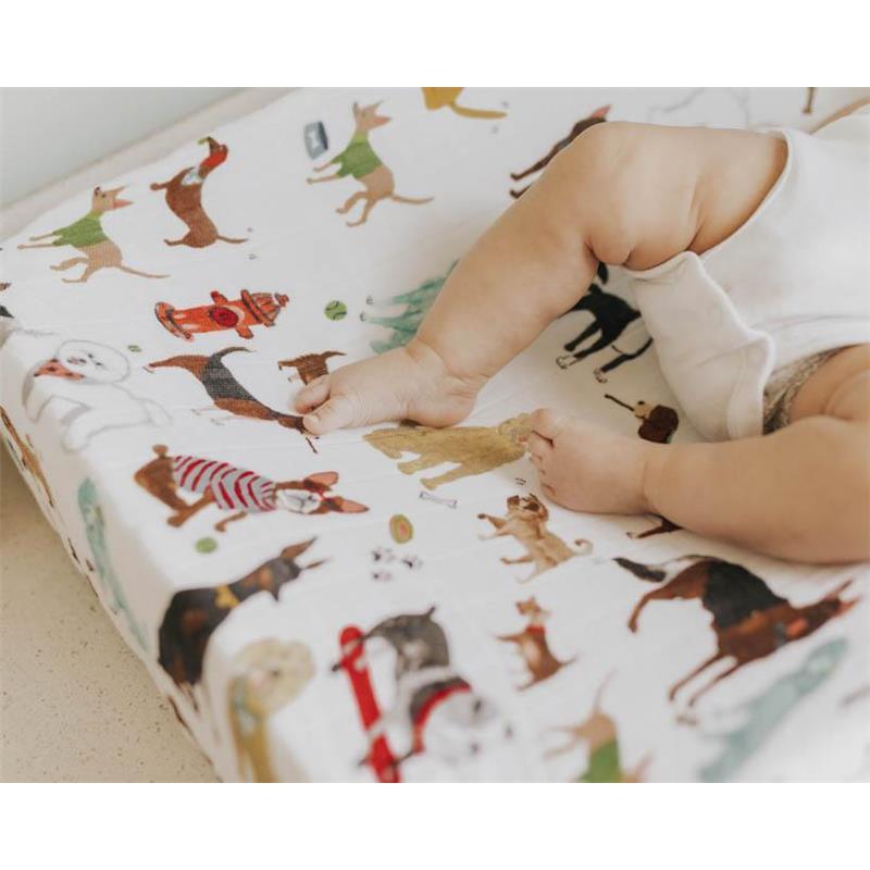 Little Unicorn Cotton Muslin Changing Pad Cover - Woof Image 4
