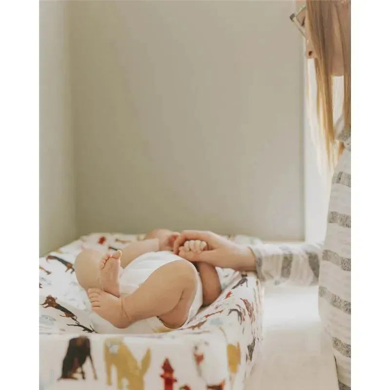 Little Unicorn Cotton Muslin Changing Pad Cover - Woof Image 5