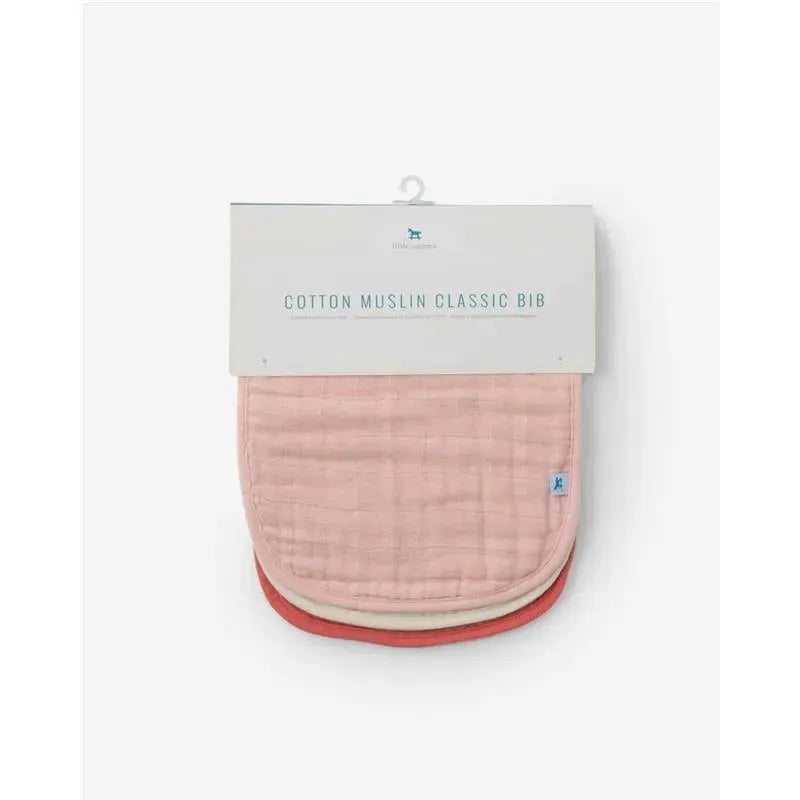Little Unicorn Cotton Muslin Classic Bib 3 Pack - Rose Petal Image 2