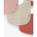 Little Unicorn Cotton Muslin Classic Bib 3 Pack - Rose Petal Image 3