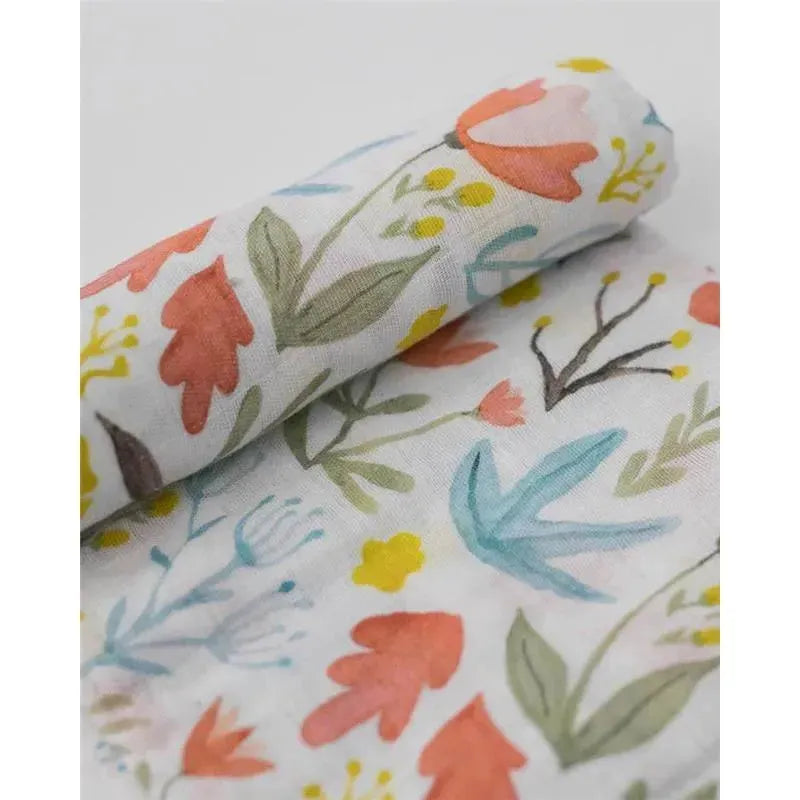 Little Unicorn Cotton Muslin Single Swaddle In Meadow Image 5