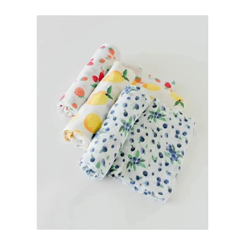 Little Unicorn - Cotton Muslin Swaddle 3 Pack, Berry Lemonade Image 3