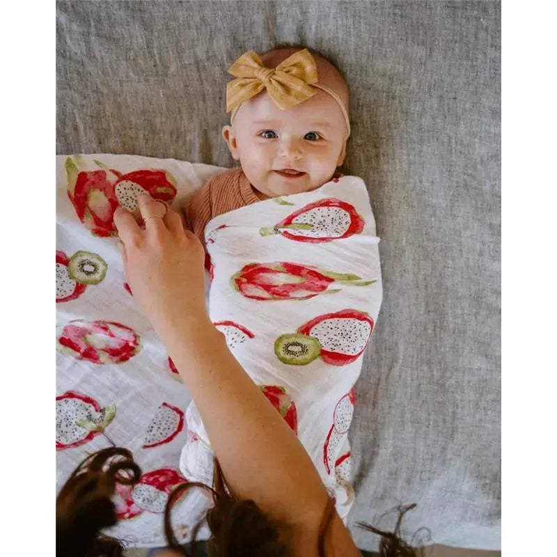 Little Unicorn Cotton Muslin Swaddle Blanket Single - Pitaya Image 6