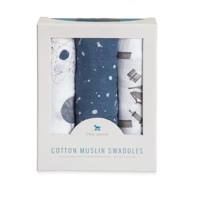 Little Unicorn Cotton Muslin Swaddle Ground Control (3-Pack) Image 1