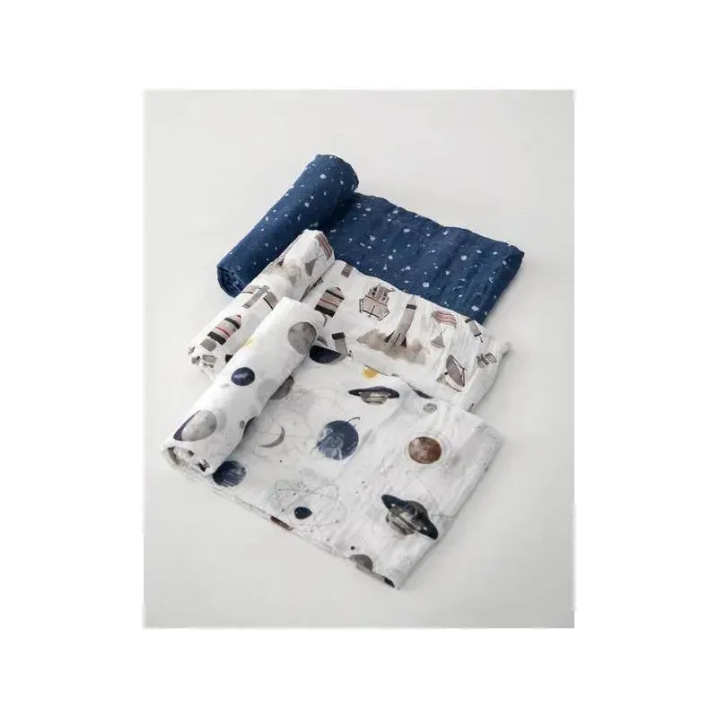 Little Unicorn Cotton Muslin Swaddle Ground Control (3-Pack) Image 4