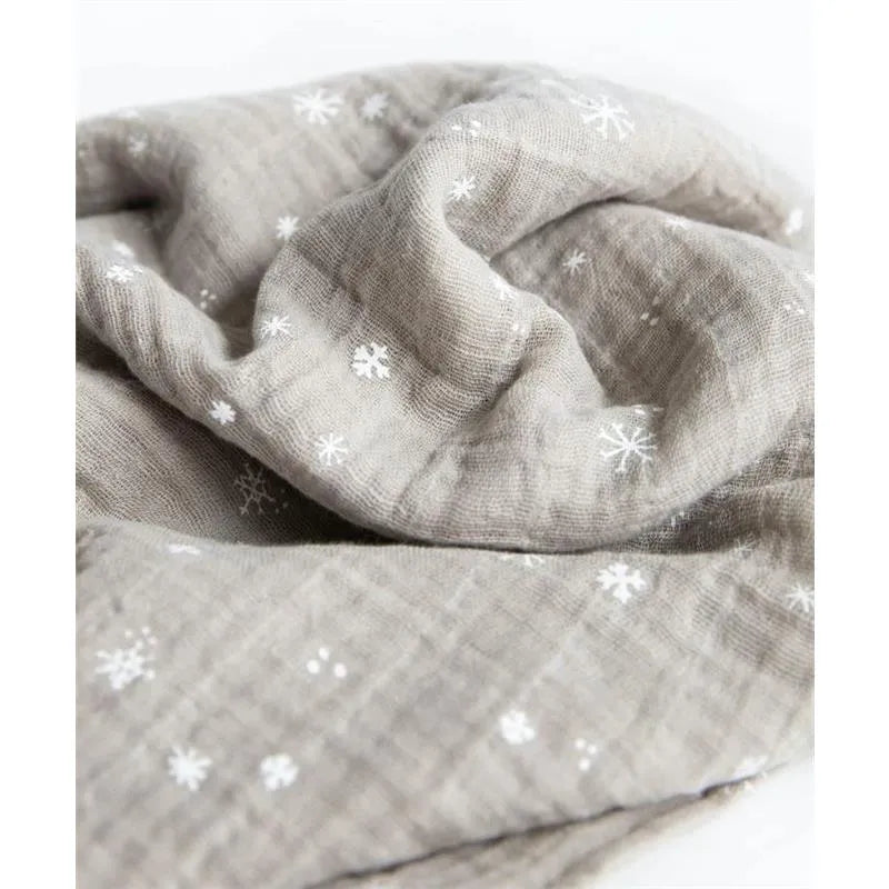 Little Unicorn - Cotton Muslin Swaddle Single, Snow Flurries Image 5